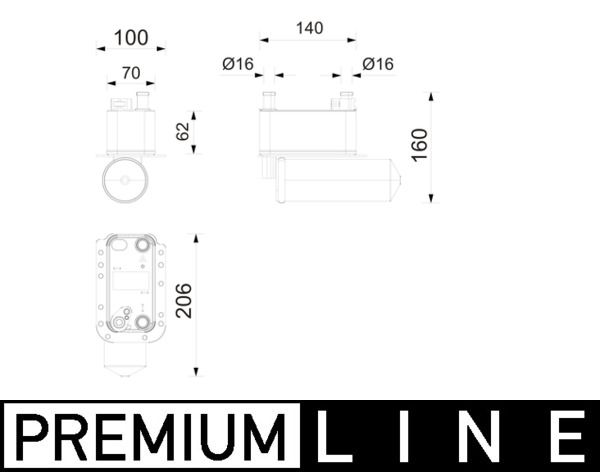 MAHLE AC 1215 000P Condenser, air conditioning