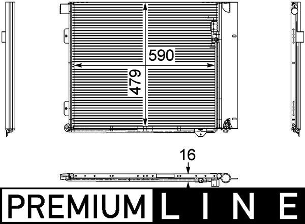 MAHLE AC 126 000P Condenser, air conditioning