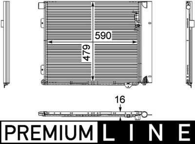 Condenser, air conditioning MAHLE AC 126 000P