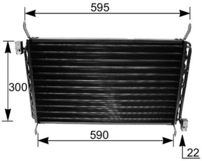 Condenser, air conditioning MAHLE AC 161 000S