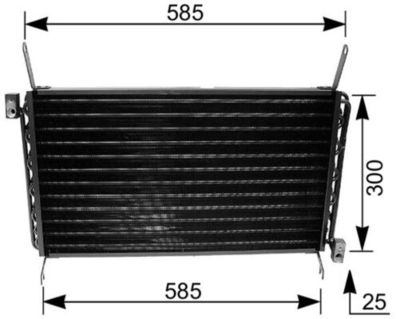 Condenser, air conditioning MAHLE AC 162 000S