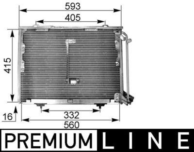 Condenser, air conditioning MAHLE AC 168 000P