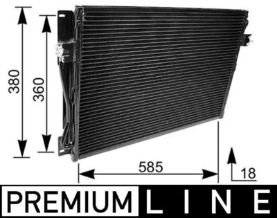Condenser, air conditioning MAHLE AC 173 000P