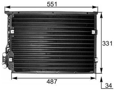Condenser, air conditioning MAHLE AC 177 000S
