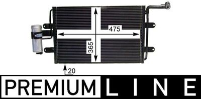 Condenser, air conditioning MAHLE AC 180 000P