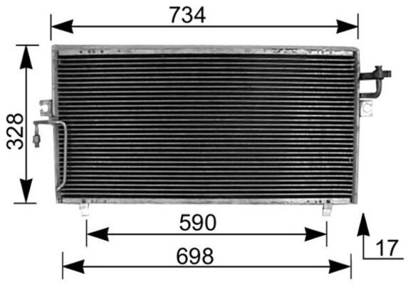 MAHLE AC 187 000S Condenser, air conditioning