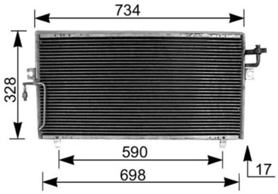 Condenser, air conditioning MAHLE AC 187 000S