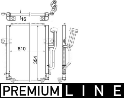 Condenser, air conditioning MAHLE AC 192 000P