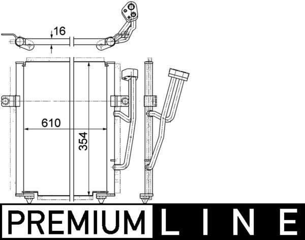 MAHLE AC 193 000P Condenser, air conditioning
