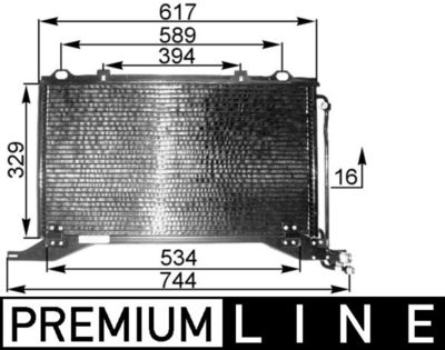 Condenser, air conditioning MAHLE AC 208 000P
