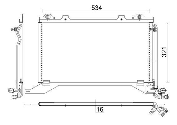 MAHLE AC 208 000S Condenser, air conditioning