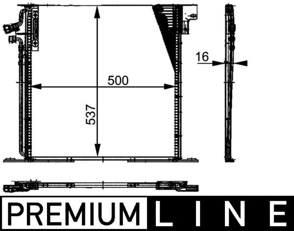MAHLE AC 212 000P Condenser, air conditioning