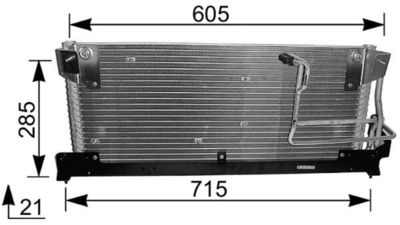 Condenser, air conditioning MAHLE AC 214 000S