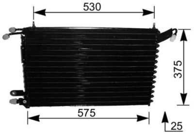 Condenser, air conditioning MAHLE AC 215 000S