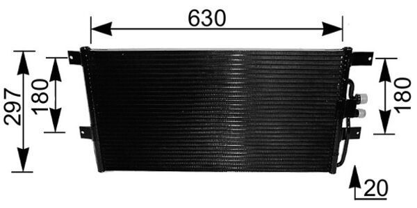 MAHLE AC 217 000S Condenser, air conditioning
