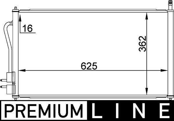 MAHLE AC 218 000P Condenser, air conditioning