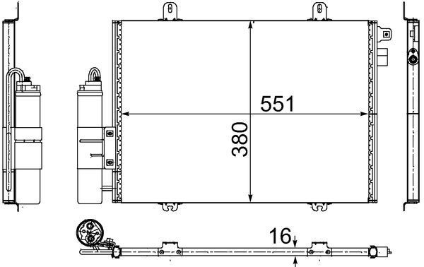MAHLE AC 221 000S Condenser, air conditioning