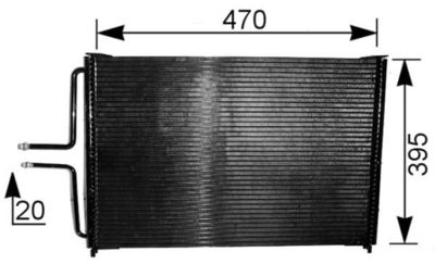 Condenser, air conditioning MAHLE AC 222 000S