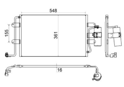Condenser, air conditioning MAHLE AC 228 001S