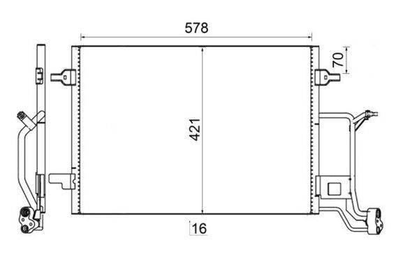 MAHLE AC 242 000S Condenser, air conditioning
