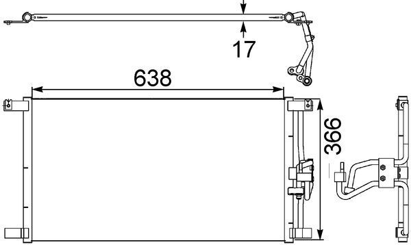 MAHLE AC 246 000S Condenser, air conditioning