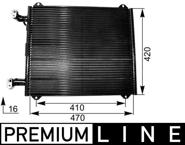 MAHLE AC 251 000P Condenser, air conditioning