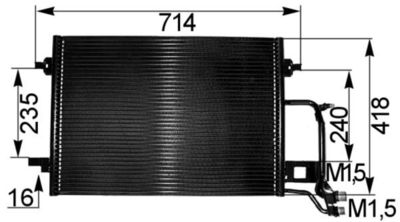 Condenser, air conditioning MAHLE AC 255 000S
