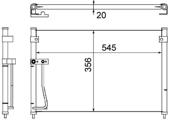 MAHLE AC 257 000S Condenser, air conditioning