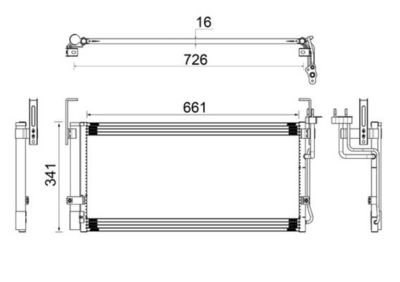 Condenser, air conditioning MAHLE AC 263 000S