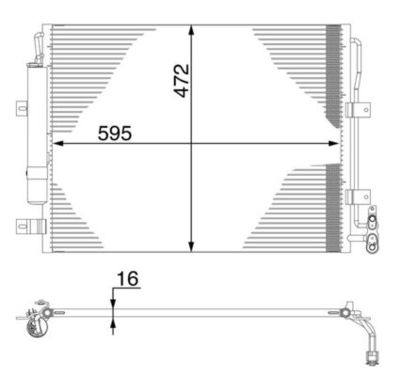 Condenser, air conditioning MAHLE AC 273 000S