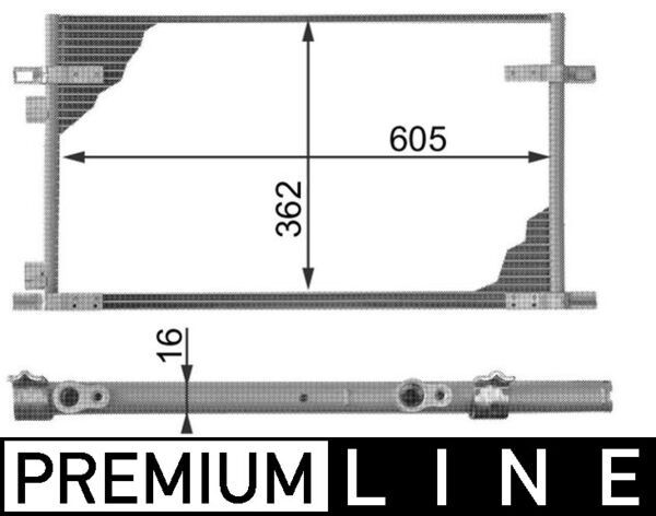 MAHLE AC 278 000P Condenser, air conditioning