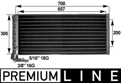 Condenser, air conditioning MAHLE AC 281 000P