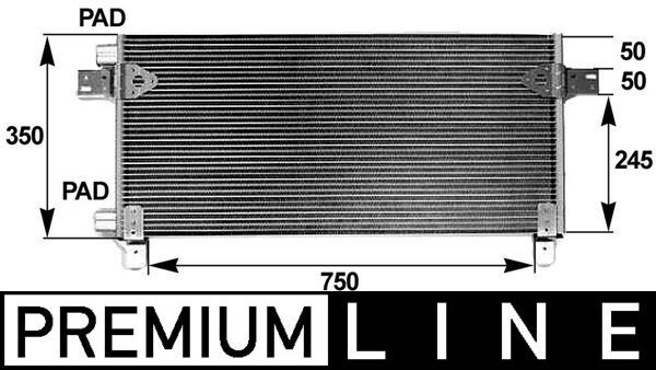 MAHLE AC 282 000P Condenser, air conditioning