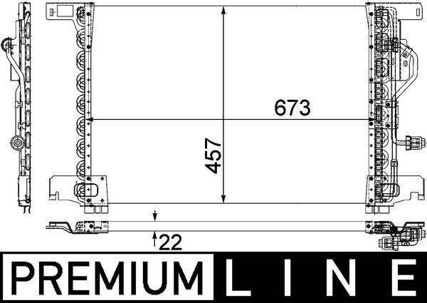 MAHLE AC 283 000P Condenser, air conditioning