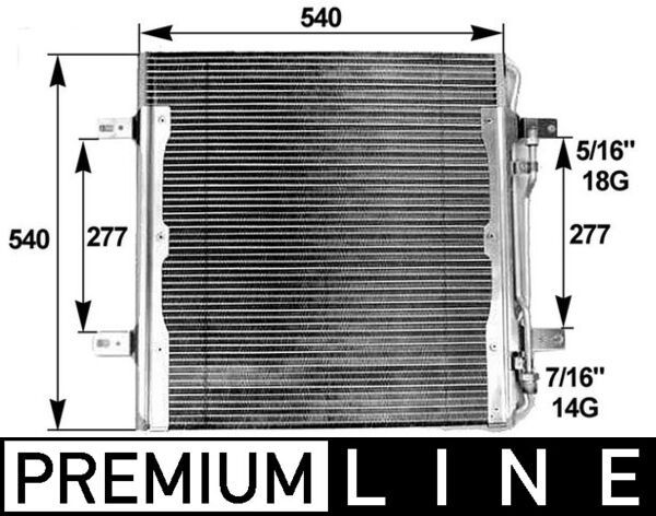 MAHLE AC 284 000P Condenser, air conditioning