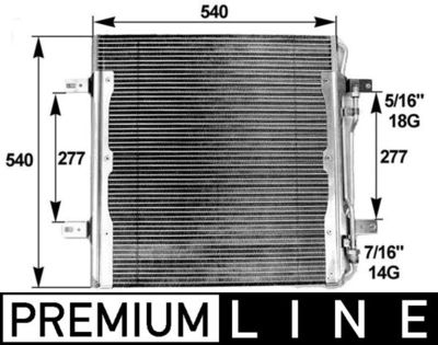 Condenser, air conditioning MAHLE AC 284 000P