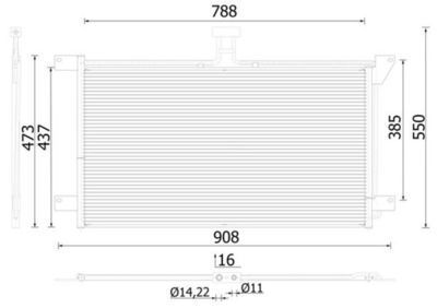 Condenser, air conditioning MAHLE AC 288 001S