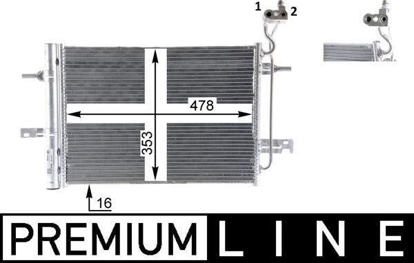 MAHLE AC 30 000P Condenser, air conditioning