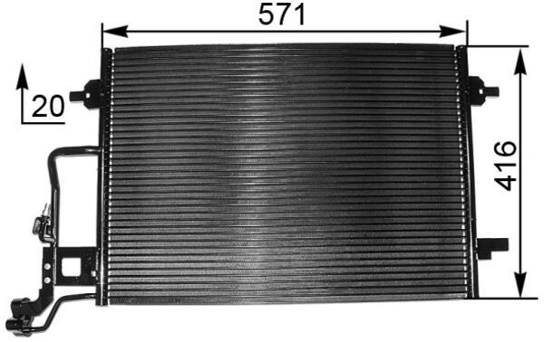 MAHLE AC 300 001S Condenser, air conditioning