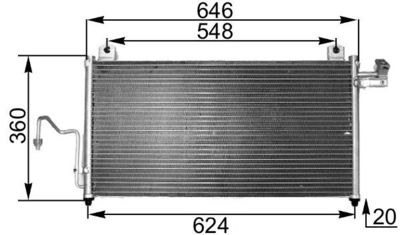 Condenser, air conditioning MAHLE AC 302 000S