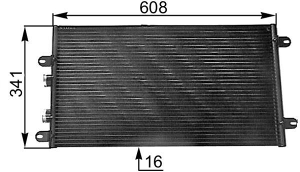MAHLE AC 305 000S Condenser, air conditioning