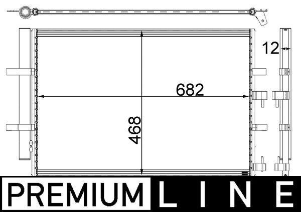 MAHLE AC 32 000P Condenser, air conditioning