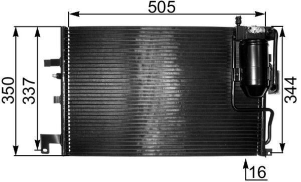 MAHLE AC 322 000S Condenser, air conditioning