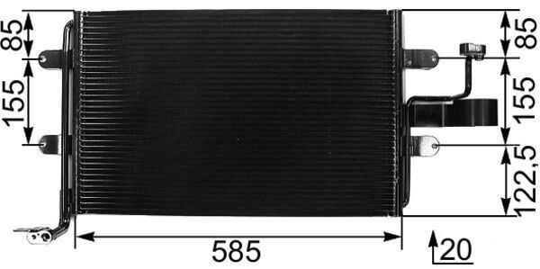 MAHLE AC 326 000S Condenser, air conditioning