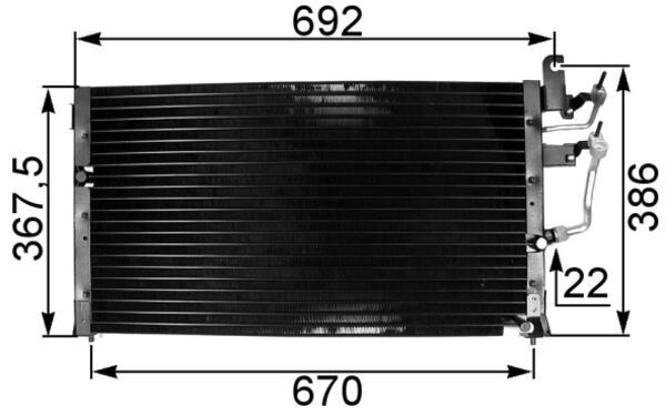 MAHLE AC 329 000S Condenser, air conditioning