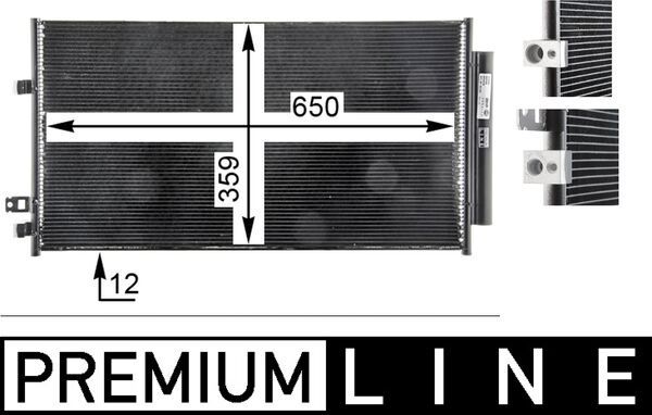 MAHLE AC 33 000P Condenser, air conditioning