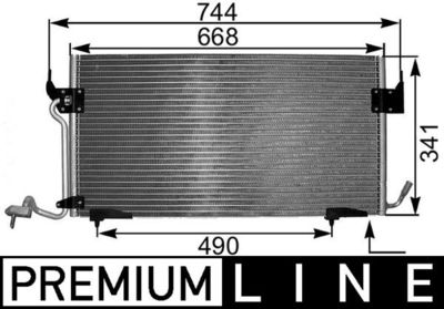 Condenser, air conditioning MAHLE AC 341 000P