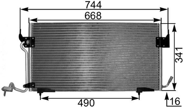 MAHLE AC 342 000S Condenser, air conditioning