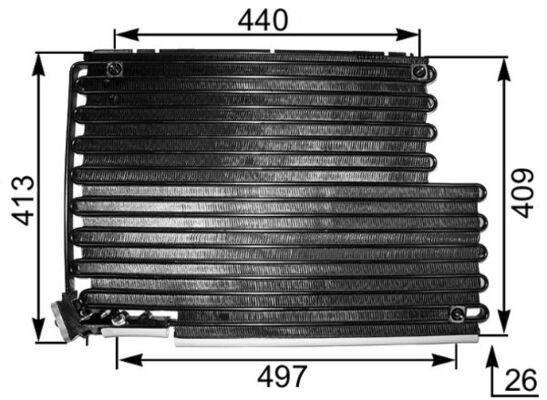 MAHLE AC 343 000S Condenser, air conditioning