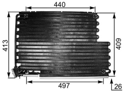 Condenser, air conditioning MAHLE AC 343 000S